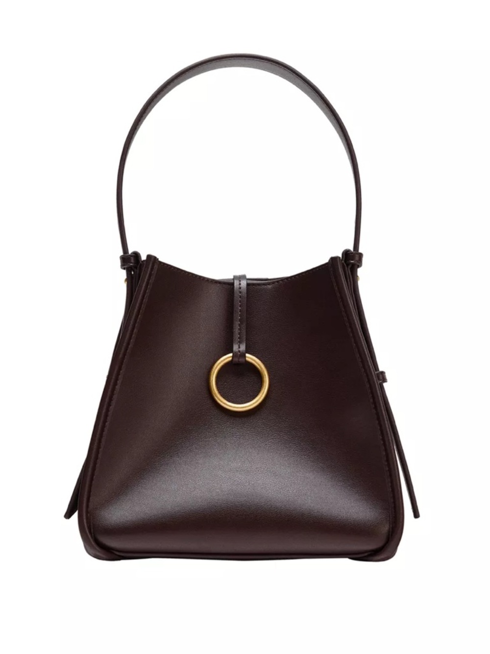 Zara Bucket Bag with Metal Ring